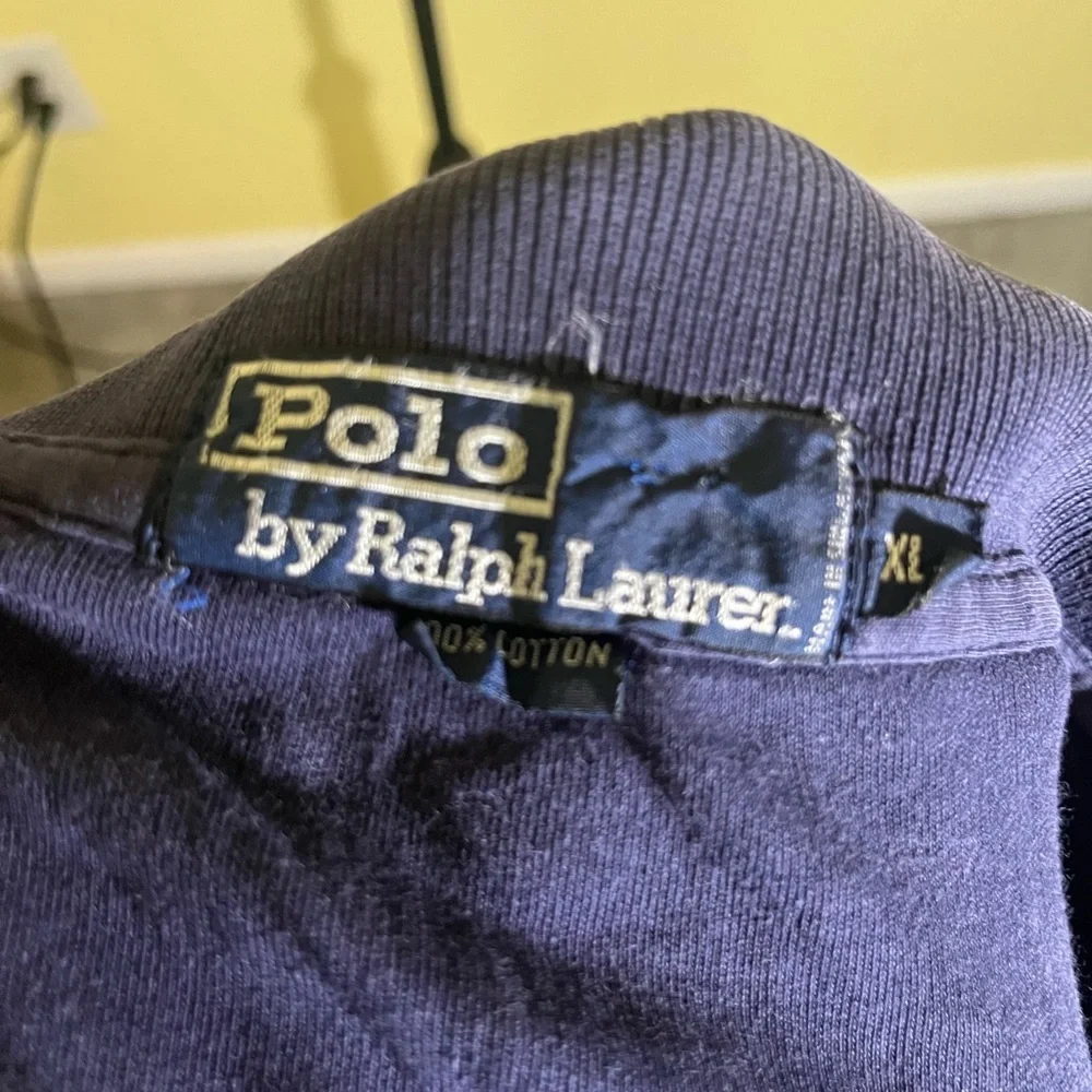 Ralph Lauren Blue Polo Shirt Classic Cotton Pique